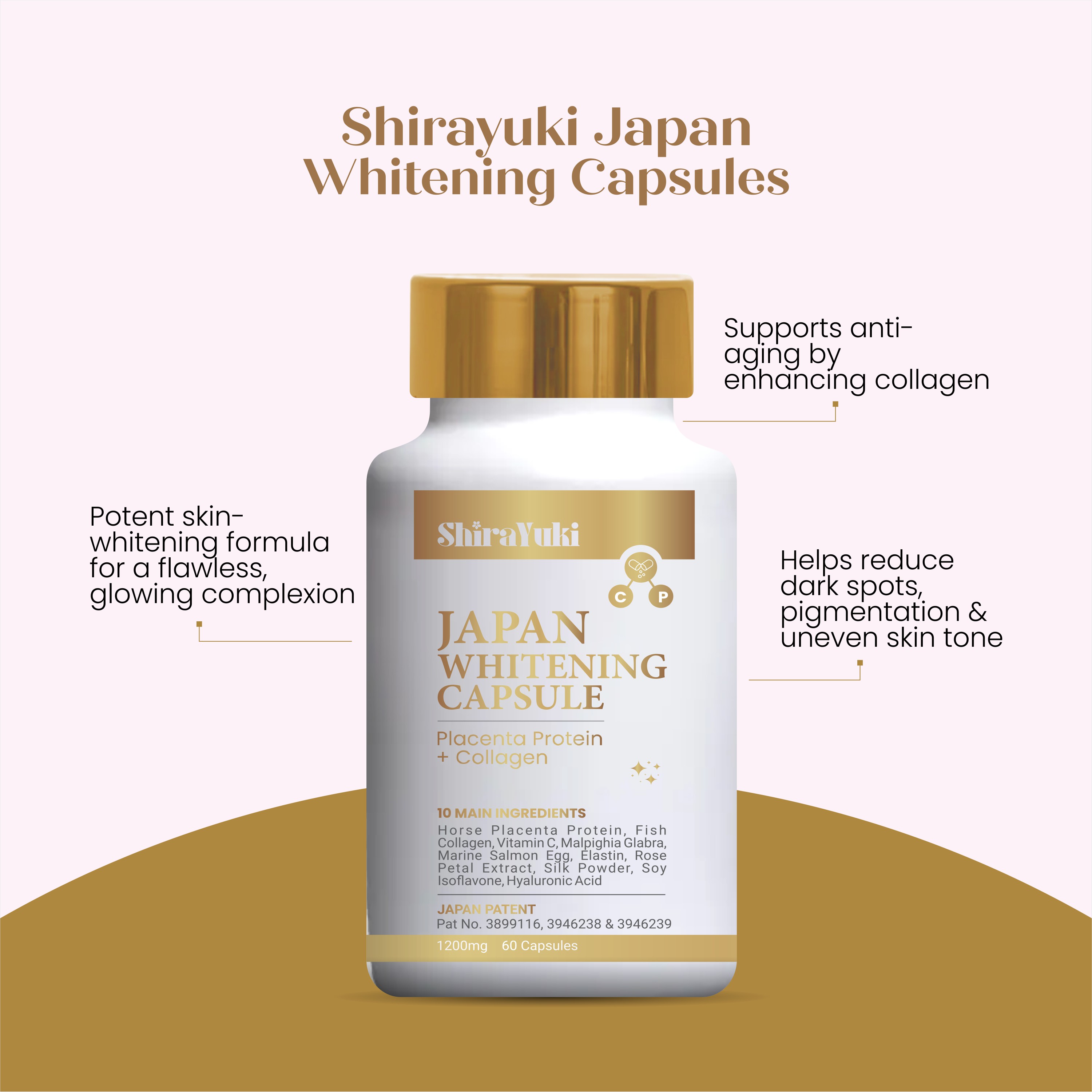 ShiraYuki Japan Whitening - 60 Capsules