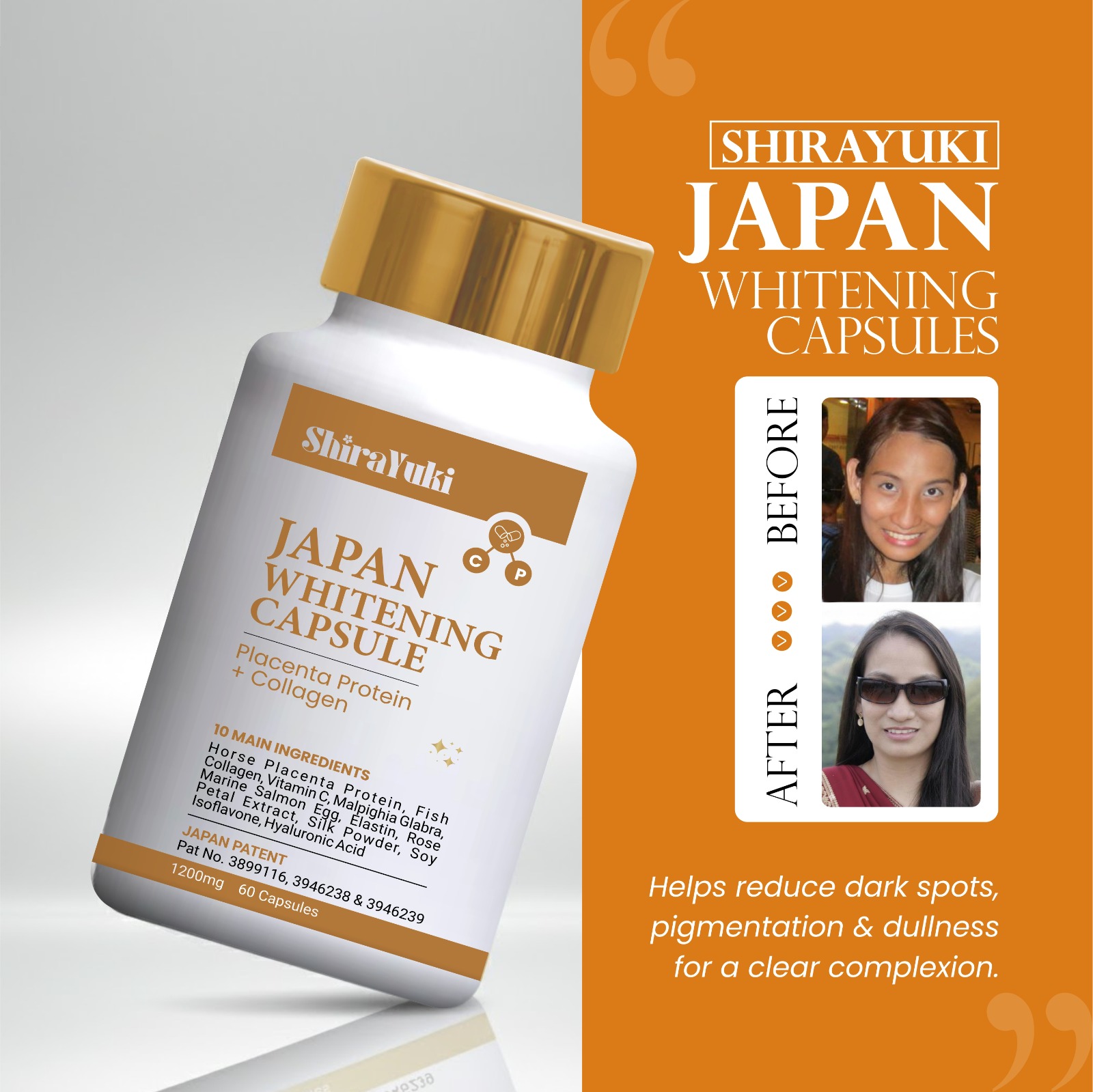 ShiraYuki Japan Whitening - 60 Capsules